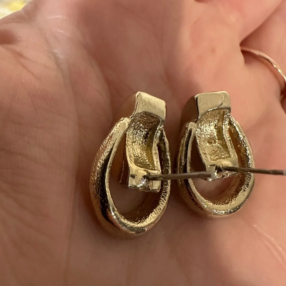Elegant Gold and Silver tone Earrings